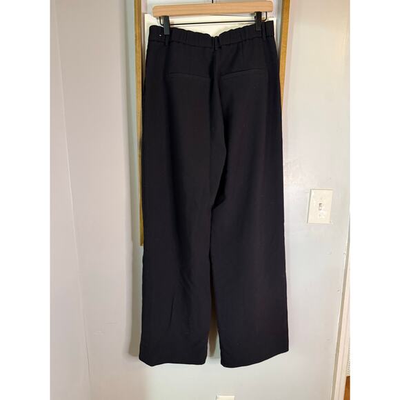 Abercrombie and Fitch A&F Sloane Tailored Wide Leg Pant in black size 12L/ 31 - Picture 9 of 11
